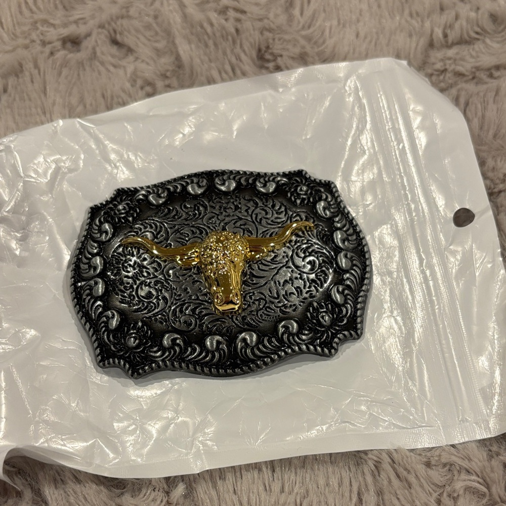 Black and Gold Western Belt Buckle